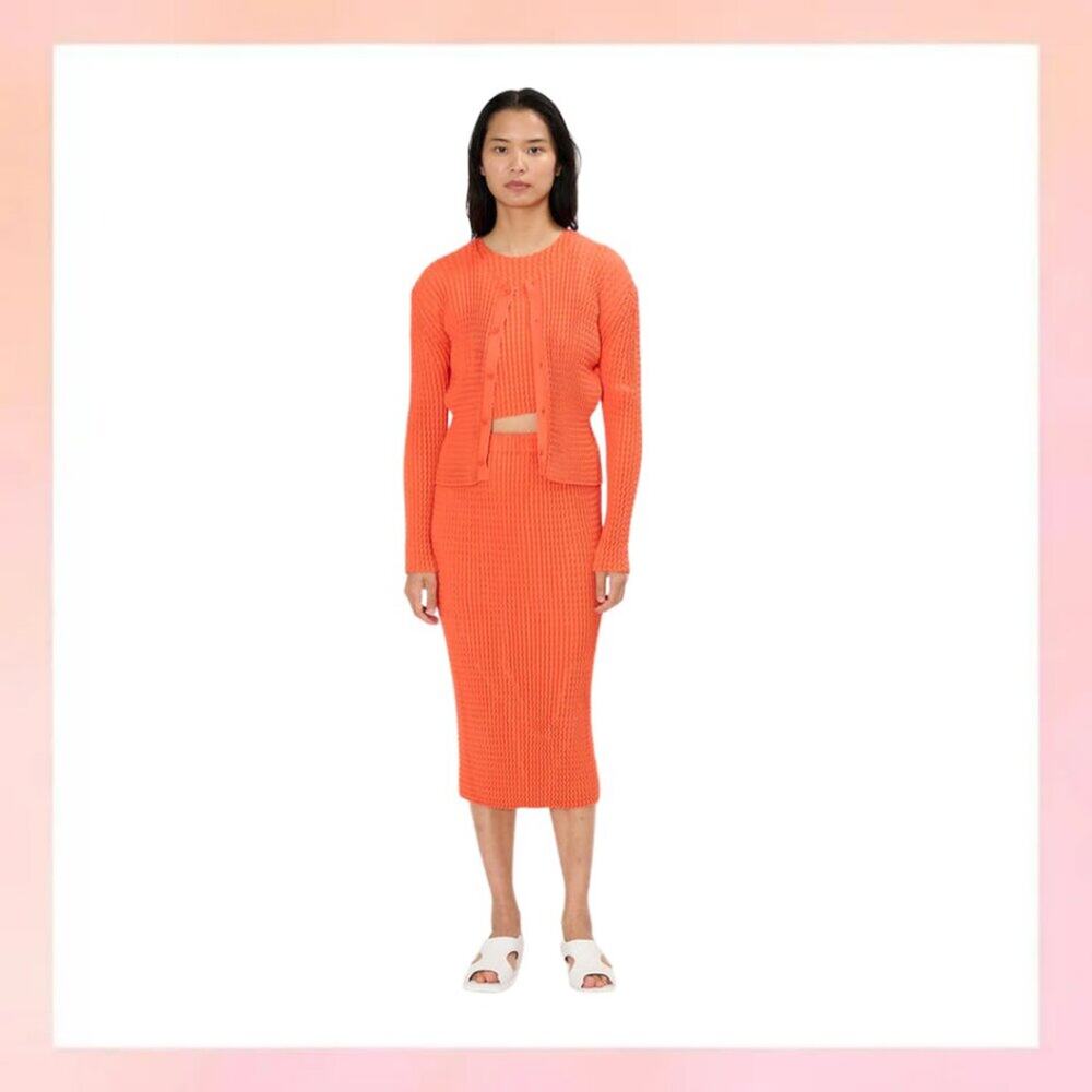 3 Pc Bundle House Of Harlow 1960 Orange Ribbed Set
